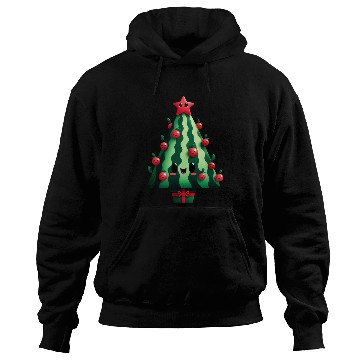 Discover Christmas tree watermelon design Hoodies