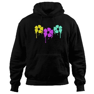 Discover Flowers Colorful Graffiti Drop Spray Spring Summer Hoodies