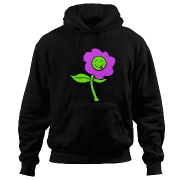 Discover Purple Flower Spring Summer Nature Funny Face Fun Hoodies