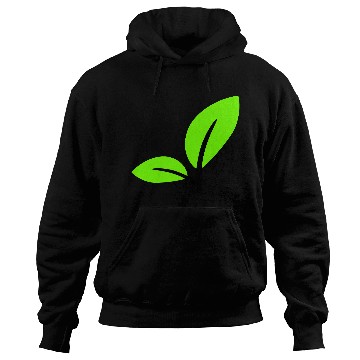 Discover 2 Green Beautiful Leaves Eco Spring Summer Nature Hoodies