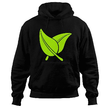 Discover 2 Green Beautiful Leaves Eco Spring Summer Nature Hoodies