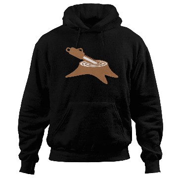 Discover Chainsaw Tree Felling Lumberjack Forest Stump Wood Hoodies