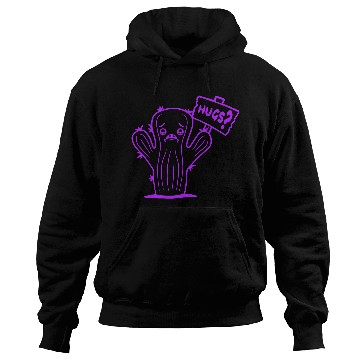 Discover Funny Cactus Sad Face Hugs Sign Lonely Cry Comic Hoodies