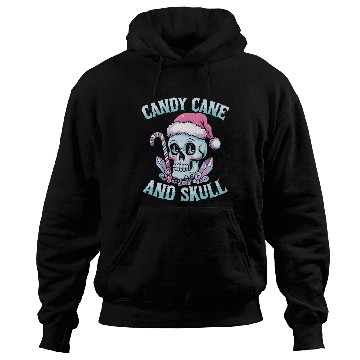 Discover Candy Cane And Skull Pastel Goth Christmas Skull Hoodies