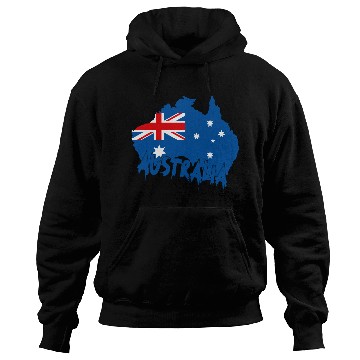 Discover Aussie Flag Map Hoodies Design