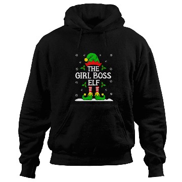 Discover Girl Boss Elf Christmas Hoodies