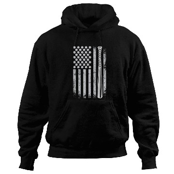 Discover Baseball vintage American flag baseball fan Hoodies