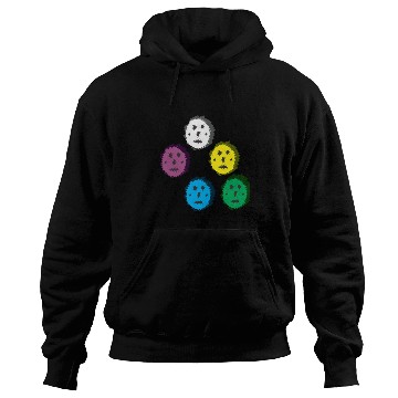Discover Vibrant Abstract Faces: Unique Digital Art Hoodies