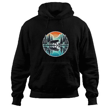 Discover wolf forest Reflection Scenic Wilderness lovers Hoodies
