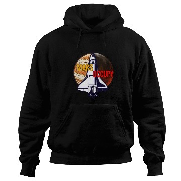 Discover Mars Occupy -Rocket & Planet Space Design Hoodies