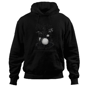 Discover Skeleton Beat: Funny Cowboy Skeleton Playing Drums Hoodies