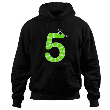 Discover Vibrant Geometric Snake Number 5 Hoodies