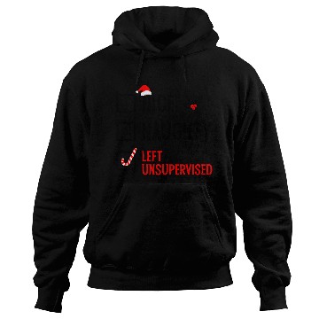 Discover Left Unsupervised Christmas Checklist Hoodies