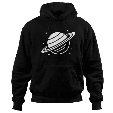 Discover Minimalistic Saturn Planet Space Vector path34 Hoodies