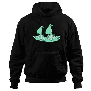 Discover Two Sailing Ships Faces Cartoon Team Competition Hoodies