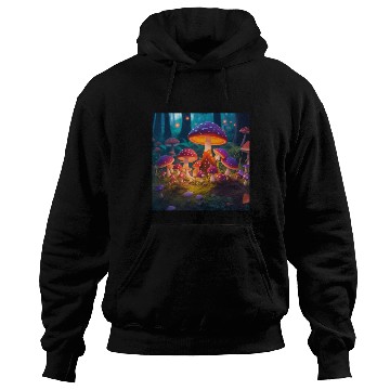 Discover mushrooms in grass Hoodies