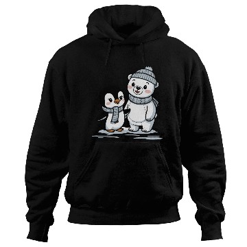 Discover Penguin and Polar Bear Friends Hoodies