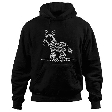 Discover Minimalistic Vector Donkey Vegan Art path1 Hoodies