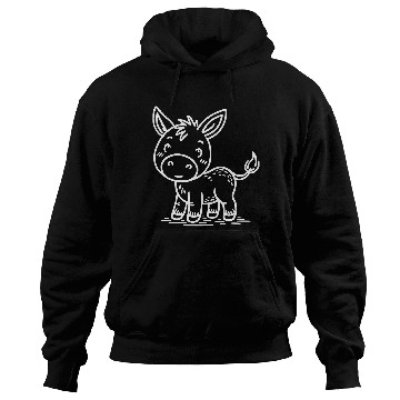 Discover Minimalistic Vector Donkey Vegan Art path4 Hoodies