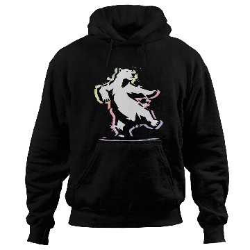 Discover Dancing polar bear in stencil style Hoodies