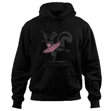 Discover charming squirrel in a pink ballet dress Hoodies