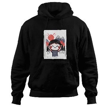 Discover Funny Happy Kid in Nature Hoodies