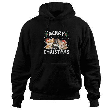 Discover Merry Christmas Cute Corgi Festive Lights Corgi Hoodies