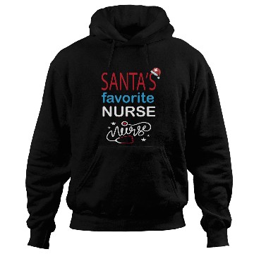 Discover Christmas SANTA'S FAVORITE NURSE Hoodies