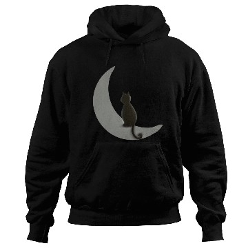 Discover Moon and Cat Night Hoodies