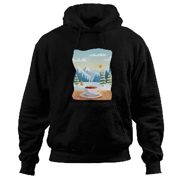 Discover Coffee Cup and Winter Mountain View Hoodies