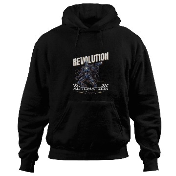 Discover Editable AI Robot Sci fi Cyborg Hoodies