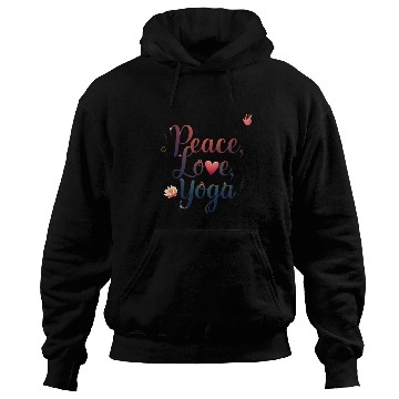 Discover Peace Love Yoga Inspirational Design Hoodies