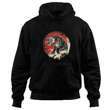 Discover Japanese tiger with wave Hoodies