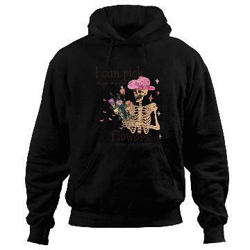 Discover Funny Cowboy Skeleton with Flowers Hoodies