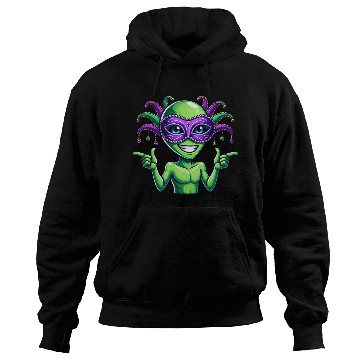 Discover Mardi Gras Alien Cartoon Veggie Fun Hoodies