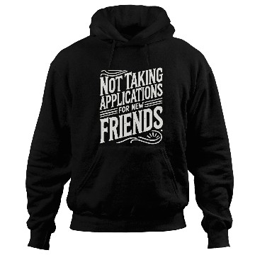 Discover Not Taking Applications for New Friends Hoodies