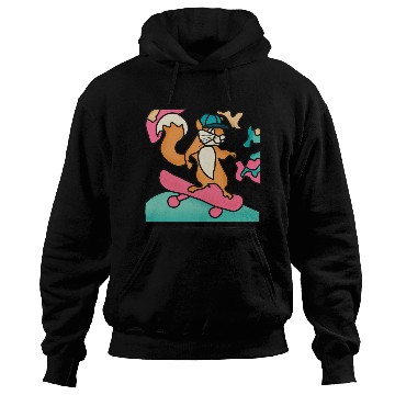 Discover Street Retro Squirrel on Skateboard | Funny Hoodies