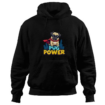 Discover Pug Power Superhero Hoodies