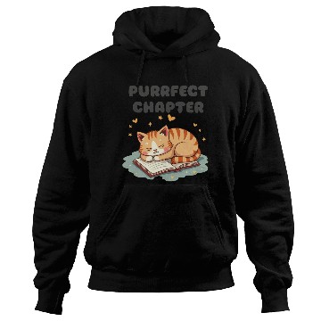 Discover Purrfect Chapter - Cat and Book Lover Design Hoodies
