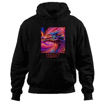 Discover Trippy psychedelic fractal dragon Hoodies