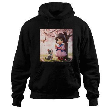 Discover An anime character with a cute cat Hoodies
