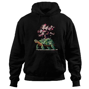 Discover Turtle with blooming cherry blossom bonsai Hoodies