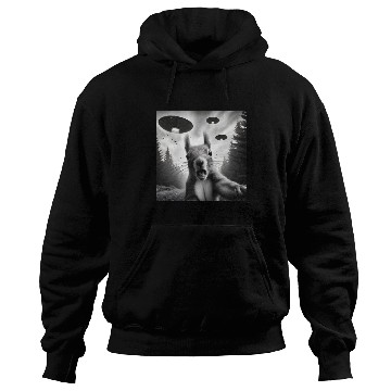 Discover Squirrel Sci-Fi Funny Graphic Selfie with UFOs Wei Hoodies