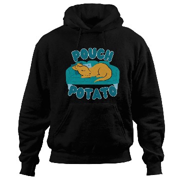 Discover Pouch Potato Funny Cute Sleepy Kangaroo Hoodies