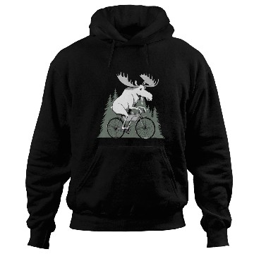 Discover Handmade Moose on Bike Hoodies – Unique Unisex