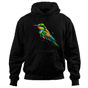Discover colorful geometric bee-eater bird Hoodies