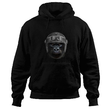 Discover Biker Gorilla Motorcycle Silver Back Monkey Hoodies