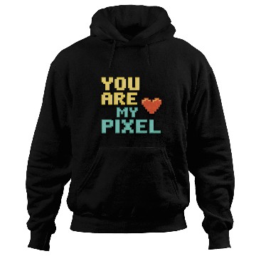 Discover Gamer Valentine's Pixel 8-bit Gaming Couple Hoodies