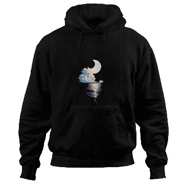 Discover Full Moon Over sea Hoodies