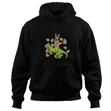 Discover Cat Easter Bunny Riding Trex Egg Hunt Dinosaur Hoodies
